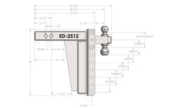 BulletProof Hitches - BulletProof ED2512 2.5" Extreme Duty 12" Drop Or Rise Hitch - Image 7