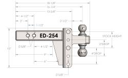 BulletProof Hitches - BulletProof ED254 2.5" Extreme Duty 4" Drop Or Rise Hitch - Image 8