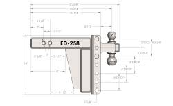 BulletProof Hitches - BulletProof ED258 2.5" Extreme Duty 8" Drop Or Rise Hitch - Image 7