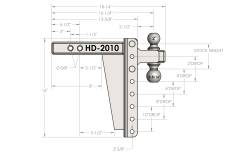 BulletProof Hitches - BulletProof HD2010 2.0" Heavy Duty 10" Drop Or Rise Hitch - Image 7