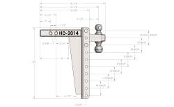 BulletProof Hitches - BulletProof HD2014 2.0" Heavy Duty 14" Drop Or Rise Hitch - Image 8
