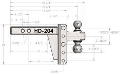 BulletProof Hitches - BulletProof HD204 2.0" Heavy Duty 4" Drop Or Rise Hitch - Image 8