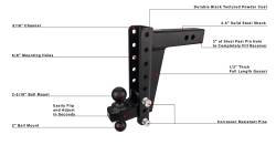 BulletProof Hitches - BulletProof HD2510 2.5" Heavy Duty 10" Drop Or Rise Hitch - Image 7