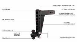 BulletProof Hitches - BulletProof HD2514 2.5" Heavy Duty 14" Drop Or Rise Hitch - Image 7