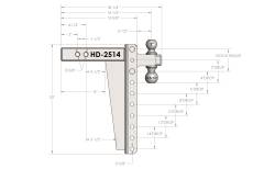 BulletProof Hitches - BulletProof HD2514 2.5" Heavy Duty 14" Drop Or Rise Hitch - Image 8