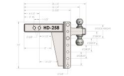 BulletProof Hitches - BulletProof HD258 2.5" Heavy Duty 8" Drop Or Rise Hitch - Image 8