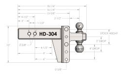 BulletProof Hitches - BulletProof HD304 3.0" Heavy Duty 4" Drop Or Rise Hitch - Image 8