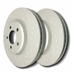 SP Performance D32-3924 Diamond Slot Brake Rotors ZRC Coating L/R Pr Front