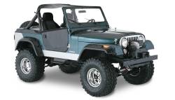 Bushwacker - Bushwacker 10910-07 Cut-Out Style Front/Rear Fender Flares Black for Jeep CJ - Image 4