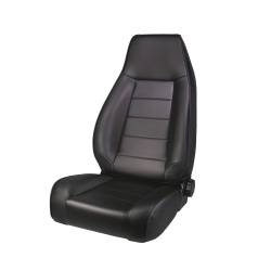 Rugged Ridge 13402.15 High-Back Front Seat Reclinable Blk Denim for CJ Wrangler
