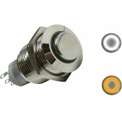 Keep It Clean - Keep It Clean KICSWBM16WO 16mm Momentary Billet Buttons White Or Orange Ring - Image 1