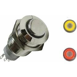 Keep It Clean - Keep It Clean KICSWBM16RY 16mm Momentary Billet Buttons Red Or Yellow Ring - Image 1