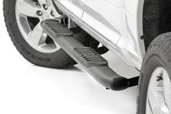 Rough Country 4.5" Oval Tube Nerf Steps Black for 09-18 RAM Crew 21003