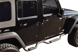 Rampage - Rampage 26628 Slimline 2" Round Side Bar Cab Length for 07-18 Wrangler JK 4DR - Image 2
