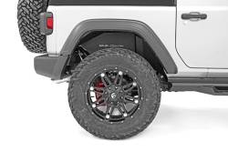 Rough Country 10498A Black Rear Inner Fender Liners for 18-26 Jeep Wrangler JL