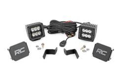 Rough Country Suspension Systems - Rough Country A-Pillar 2" LED Ditch Light Kit-Spot 15-24 Ford F150 71028 - Image 1