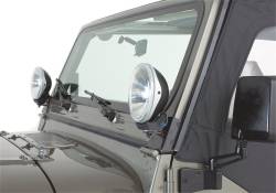 Rampage - Rampage 7609 Black Windshield Hinge Light Bracket for 76-95 Jeep Wrangler YJ/CJ - Image 2