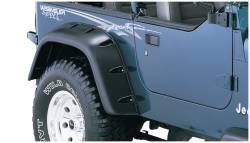 Bushwacker - Bushwacker 10909-07 Cut-Out Style Front/Rear Fender Flares Black for Jeep YJ - Image 3