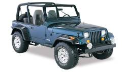 Bushwacker - Bushwacker 10909-07 Cut-Out Style Front/Rear Fender Flares Black for Jeep YJ - Image 4