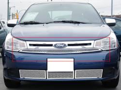 APS - APS Wire Mesh Grille-Polish 08-11 Ford Focus GR06GFF62T - Image 1