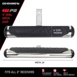 Go Rhino - Go Rhino 460PS 4" Oval Rhino Hitch Step - Image 5