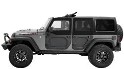 Bestop 51733-17 Rear Upper Soft Half Doors Black Twill for 07-18 Wrangler JK 4DR