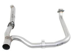 aFe 48-06210 Twisted Steel Loop-Delete Aluminized Exhaust Y-Pipe for Jeep 3.6