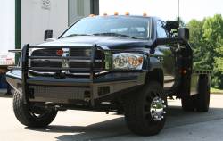 Fab Fours - Fab Fours DR06-S1160-1 Black Steel Front Ranch Bumper for 06-09 Ram 2500/3500 - Image 3