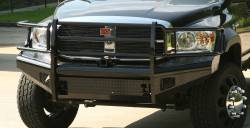 Fab Fours - Fab Fours DR06-S1160-1 Black Steel Front Ranch Bumper for 06-09 Ram 2500/3500 - Image 4