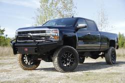 Fab Fours - Fab Fours CH08-S2062-1 Black Steel Front Ranch Bumper 07-10 Silverado 2500HD - Image 4
