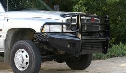 Fab Fours - Fab Fours DR94-S1560-1 Black Steel Front Ranch Bumper for 94-02 Ram 2500 - Image 2
