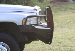 Fab Fours - Fab Fours DR94-S1560-1 Black Steel Front Ranch Bumper for 94-02 Ram 2500 - Image 3