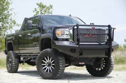 Fab Fours - Fab Fours GM14-S3160-1 Black Steel Front Ranch Bumper - Image 4