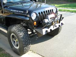 Fab Fours - Fab Fours JK07-B1854-1 Hardcore Stubby Winch Front Bumper for Jeep Wrangler JK - Image 2