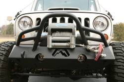Fab Fours - Fab Fours JK07-B1854-1 Hardcore Stubby Winch Front Bumper for Jeep Wrangler JK - Image 3