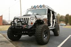 Fab Fours - Fab Fours JK07-B1854-1 Hardcore Stubby Winch Front Bumper for Jeep Wrangler JK - Image 4