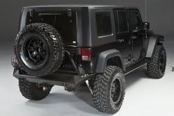 Fab Fours - Fab Fours JK07-Y1251-1 Heavy Duty Rear Bumper for 07-18 Jeep Wrangler JK - Image 3