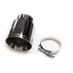 JBA Headers 12-08258 3x4x5.75 Double Wall Polished SS Chrome Tip Clamp-On