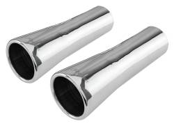 Pypes Performance Exhaust - Pypes EVT40 2.5" Trumpet Exhaust Stainless Tips Universal for 66-68 GTO - Image 1