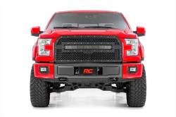 Rough Country Suspension Systems - Rough Country Front Mesh Grille Insert w/LED Black 15-17 Ford F150 70193 - Image 2