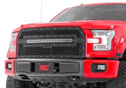 Rough Country Suspension Systems - Rough Country Front Mesh Grille Insert w/LED Black 15-17 Ford F150 70193DRL - Image 2