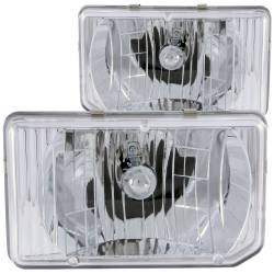 Anzo USA 111050 Chrome Crystal Headlight Set for Pathfinder & D21 Hardbody