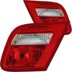 Anzo USA Chrome Euro Red/Clear Lens Taillight Set BMW 3-Series Coupe 221164