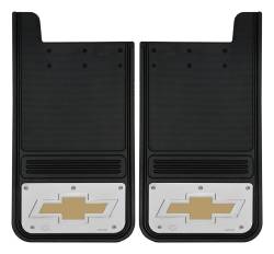 Gatorback - Gatorback 12"x23" Universal Black Mud Flaps Bowtie Logo GB1223BT-G - Image 1