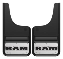 Gatorback - Gatorback 12"x23" Cut-Style Black Mud Flaps for RAM Text Logo GB1223CUTRT - Image 1