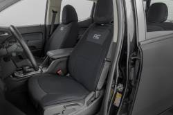 Rough Country Suspension Systems - Rough Country 91051 Front/Rear Seat Covers Black for 15-22 Colorado/Canyon Crew - Image 2