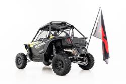 Rough Country Suspension Systems - Rough Country 2" Receiver Single Flag Pole Holder Black w/Pole 117520 - Image 1