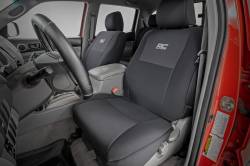 Rough Country Suspension Systems - Rough Country 91057 Front/Rear Seat Covers Black for 05-15 Tacoma Double 2WD/4WD - Image 2