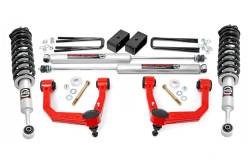 Rough Country Suspension Systems - Rough Country 74231RED 3.5" N3 Lift Kit w/UCA for 05-23 Toyota Tacoma 2WD/4WD - Image 1