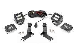 Rough Country Suspension Systems - Rough Country 82283 A-Pillar 2" Ditch Light Flood for 99-06 Silverado 1500/Tahoe - Image 1